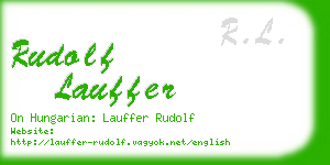 rudolf lauffer business card